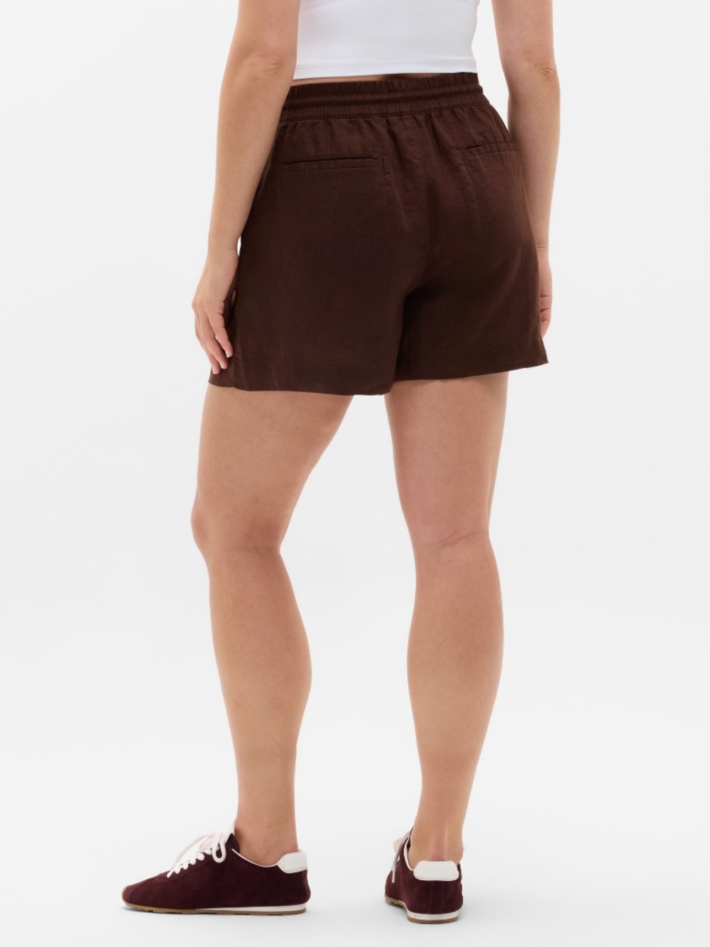 Athleta Retreat Linen 4” Mid-rise Short in Woodland - Picture 5 of 6